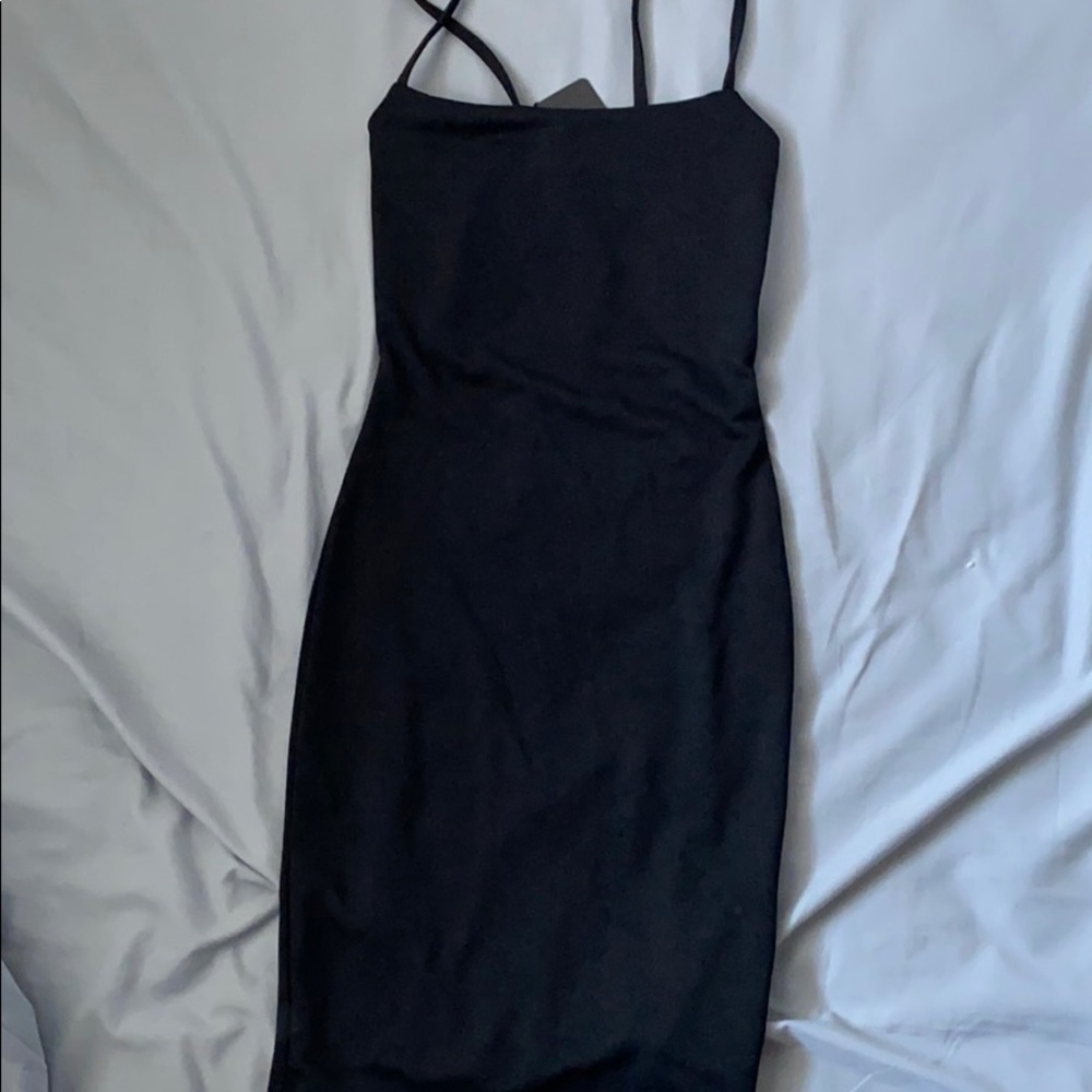 Black mini dress